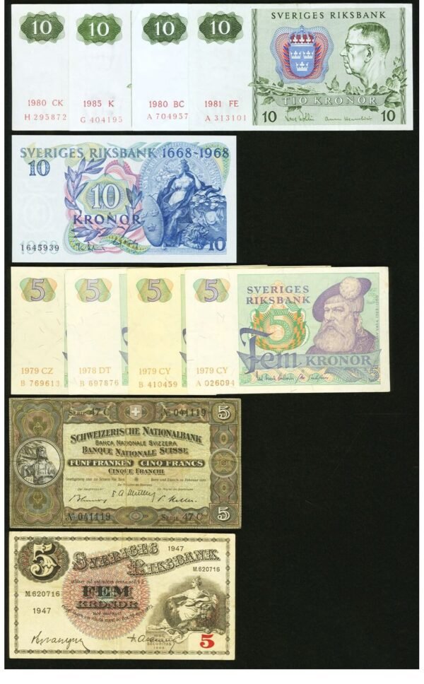 Varied Selection from Sweden and Switzerland.. ... (Total: 10 notes) - Image 1