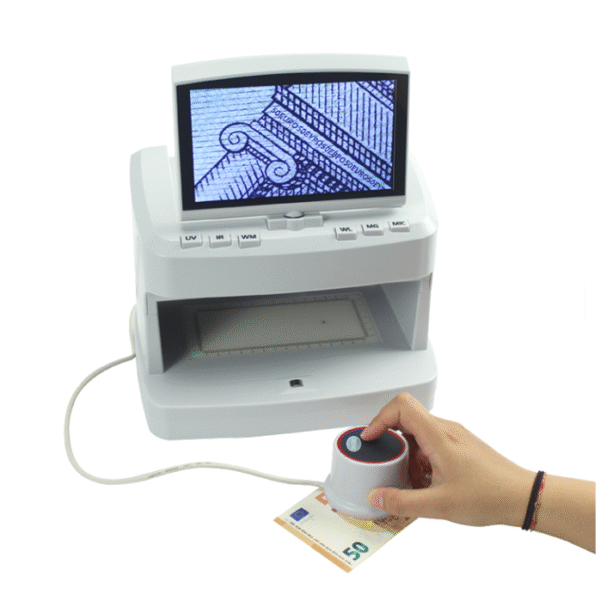 IR Money Detector UV Light Money Detector With Magnifying Lens Fake Money Detector Checker Infrared Ink for Banknote - Image 1